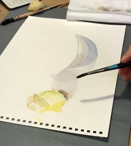 שיעורי ציור צבעי אקוורל בקורס של חגית שחל
